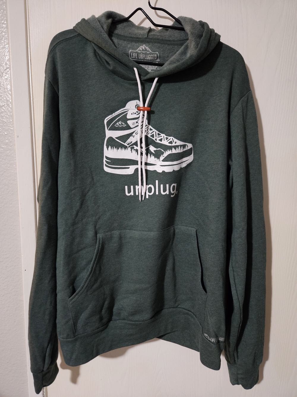 Men's Dark Green (Heather Forest) Graphic Super Soft Hoodie